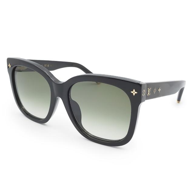 （中古）ルイ ヴィトン LOUIS VUITTON マイ モノグラム キャットアイ サングラス メガネ 眼鏡 アイウェア アセテート ブラック ゴールド金具 Z1729E 箱付