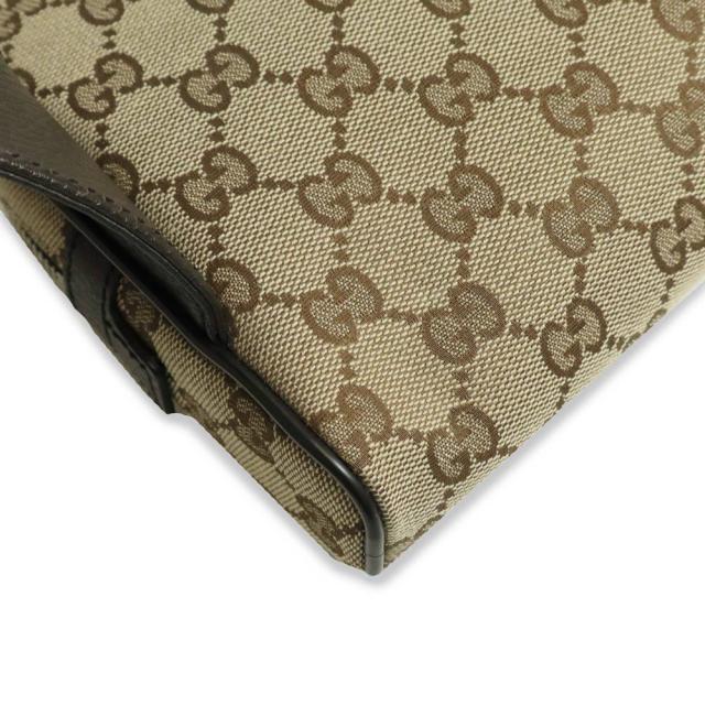 （未使用　展示品）グッチ GUCCI キャンバス レザーボディバッグ ウエストバッグ GGキャンバス ベージュ ブラウン シルバー金具 449174_9