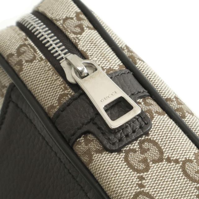 （未使用　展示品）グッチ GUCCI キャンバス レザーボディバッグ ウエストバッグ GGキャンバス ベージュ ブラウン シルバー金具 449174_11