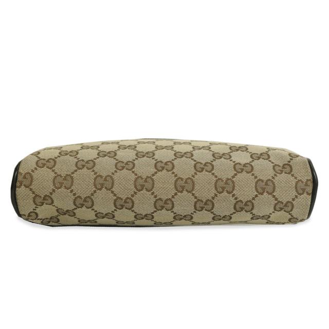 （未使用　展示品）グッチ GUCCI キャンバス レザーボディバッグ ウエストバッグ GGキャンバス ベージュ ブラウン シルバー金具 449174_6
