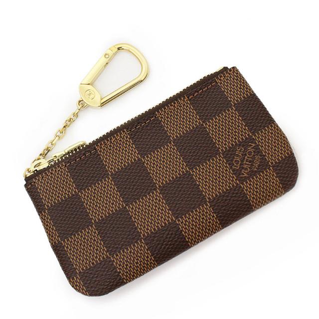 （未使用　展示品）ルイ ヴィトン LOUIS VUITTON カードキーケース ポシェット クレ フック付き ケース 小銭入れ 財布 ダミエ ブラウン ゴールド金具 N62658 箱付