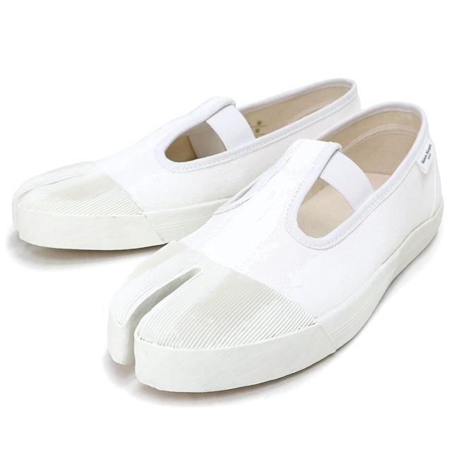 （新品・未使用品）メゾン マルジェラ Maison Margiela オンザデッキ TABI タビ メリージェーン スリッポン スニーカー シューズ 靴 #37 24cm コットンキャンバス ホワイト S39WS0115