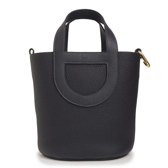 （新品・未使用品）エルメス HERMES イン ザ ループ 18 ハンドバッグ トリヨンクレマンス ヴォースイフト レザー キャバン ダークネイビー ゴールド金具 B刻印 箱付