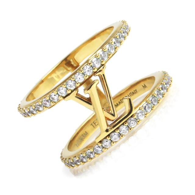 ヴィトン ゴールド ラインストーン LV アイコニック ストラス リング 指輪 LOUIS VUITTON（ルイ・ヴィトン） 並行輸入 リング モノグラム リング