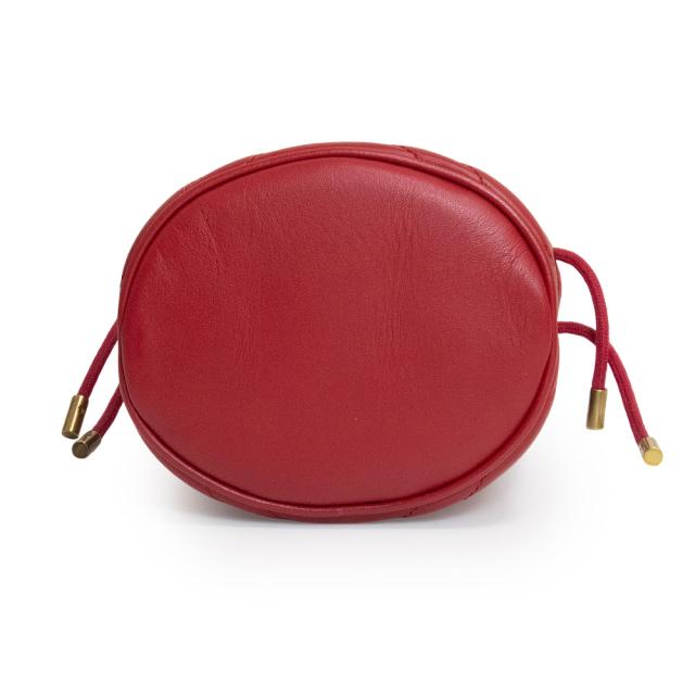 （新品・未使用品）グッチ GUCCI GGマーモント スモール バケットバッグ ショルダーバッグ 斜め掛け シェブロンキルティングレザー ハイビスカスレッド アンティークゴールド金具 575163 箱付_6