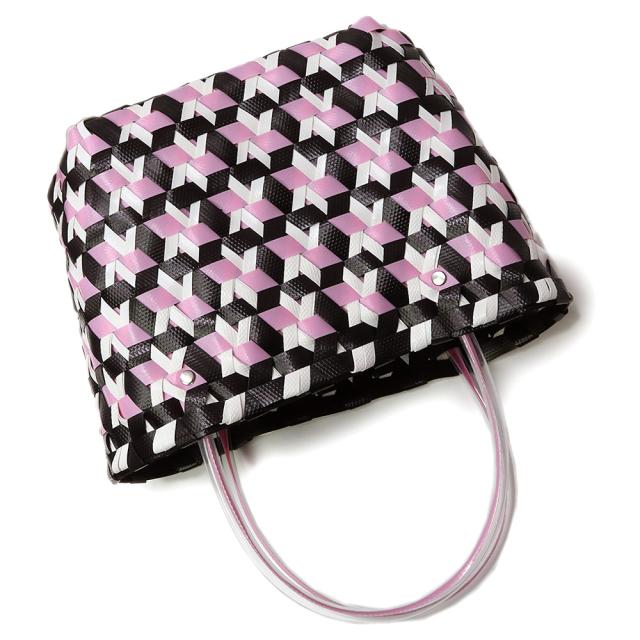 （未使用　展示品）マルニ MARNI トリトーン MARNI MARKET バスケット かご トート ハンドバッグ ポリプロピレン ブラック ホワイト ピンク SHMH0127A0RF081JQN98_5