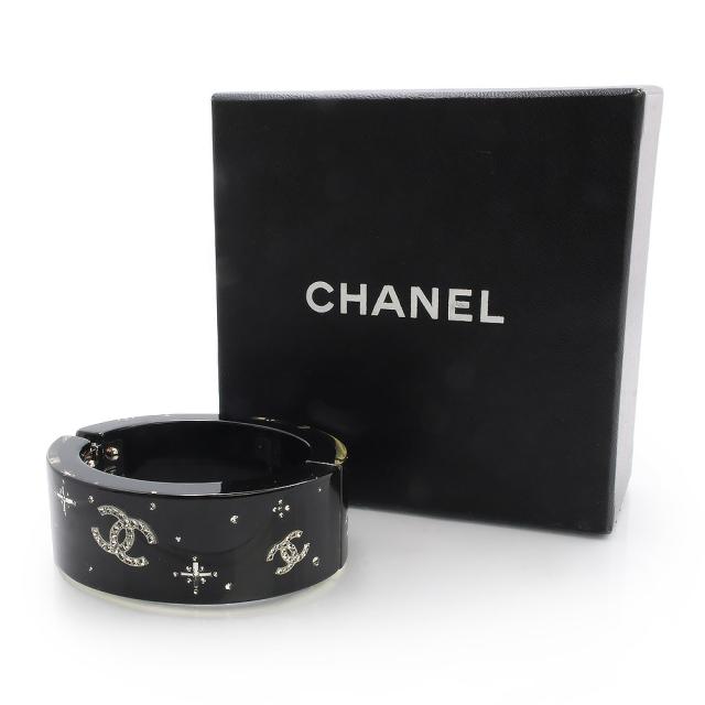 中古）シャネル CHANEL ラインストーン ココマーク バングル