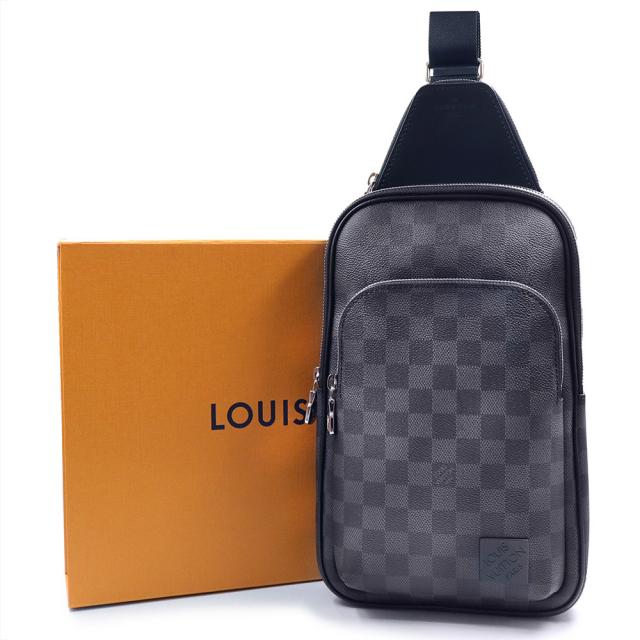 （未使用　展示品）ルイ ヴィトン LOUIS VUITTON アヴェニュー スリング ボディバッグ ワンショルダー 斜め掛け ダミエグラフィット ブラック シルバー金具 N45302 箱付 未使用 展示品）ルイ ヴィトン LOUIS VUITTON アヴェニュー スリング