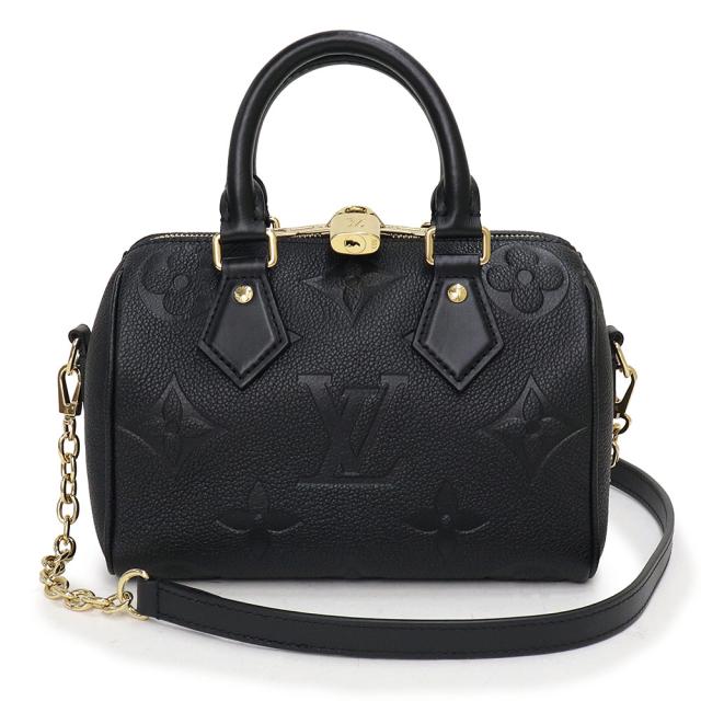 （未使用　展示品）ルイ ヴィトン LOUIS VUITTON スピーディ バンドリエール 20 2way ショルダー ハンドバッグ 斜め掛け モノグラム アンプラント レザー ノワール ブラック ゴールド金具 M58953 箱付
