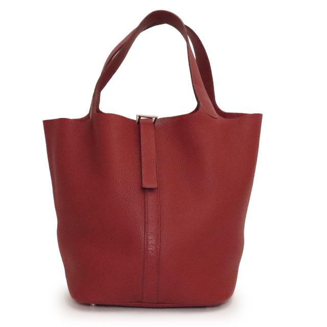 （中古）エルメス HERMES  ピコタン 26 GM ハンドバッグ トリヨンクレマンス レザー Rouge H ルージュアッシュ レッド シルバー金具 □K刻印
