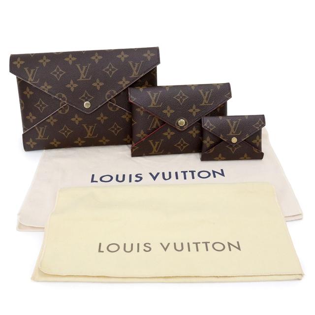 （未使用　展示品）ルイ ヴィトン LOUIS VUITTON ポシェット キリガミ モノグラム レザー レッド ピンク ボルドー ゴールド金具 M62034_1