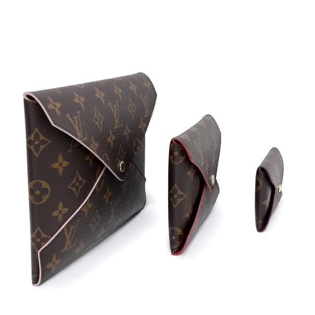 （未使用　展示品）ルイ ヴィトン LOUIS VUITTON ポシェット キリガミ モノグラム レザー レッド ピンク ボルドー ゴールド金具 M62034_6