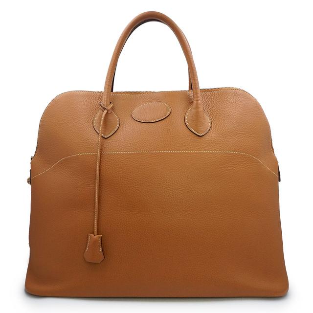 （中古）エルメス HERMES ボリード 45 ハンドバッグ アルデンヌ レザー ゴールド ブラウン ゴールド金具 〇U刻印