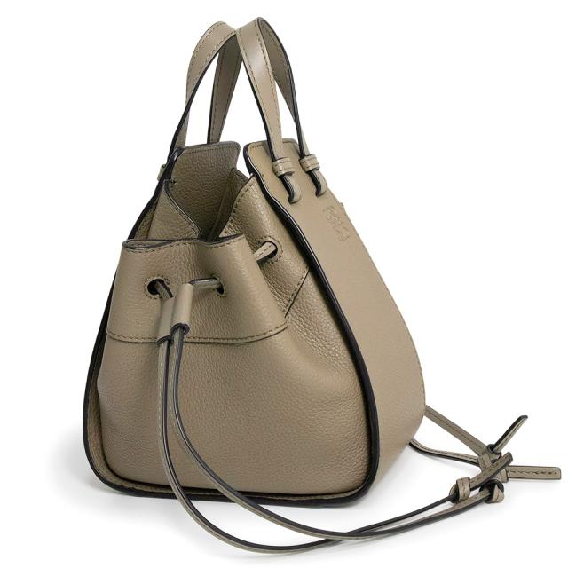 （新品・未使用品）ロエベ LOEWE ハンモック ドローストリング ミニ 2Way ショルダー ハンドバッグ 斜め掛け ソフトグレイン