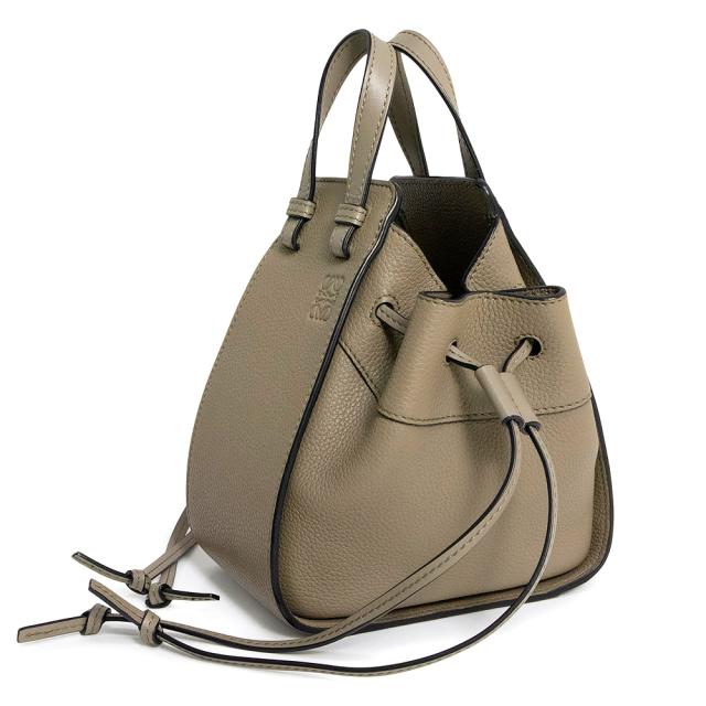 （新品・未使用品）ロエベ LOEWE ハンモック ドローストリング ミニ 2Way ショルダー ハンドバッグ 斜め掛け ソフトグレイン