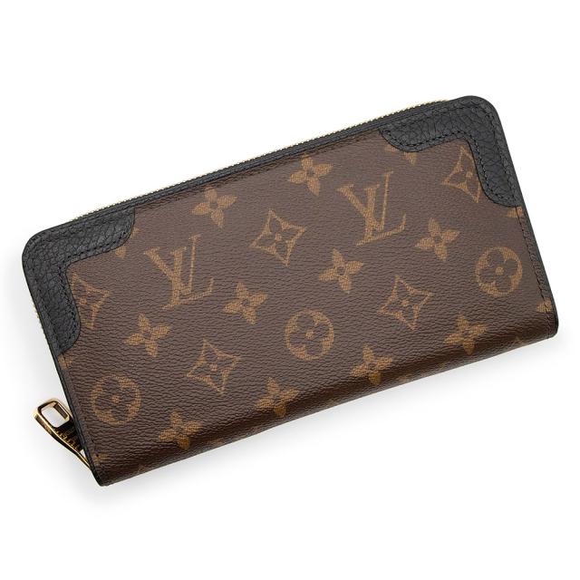（未使用　展示品）ルイ ヴィトン LOUIS VUITTON ジッピー ウォレット レティーロ ラウンドファスナー 長財布 モノグラム ブラウン ブラック ゴールド金具 M61855 箱付