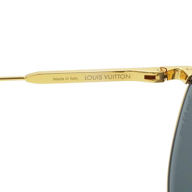 （未使用　展示品）ルイ ヴィトン LOUIS VUITTON LV スーパーヴィジョン メタル パイロット サングラス メガネ 眼鏡 アイウェア ゴールド ブラック Z2636U_4