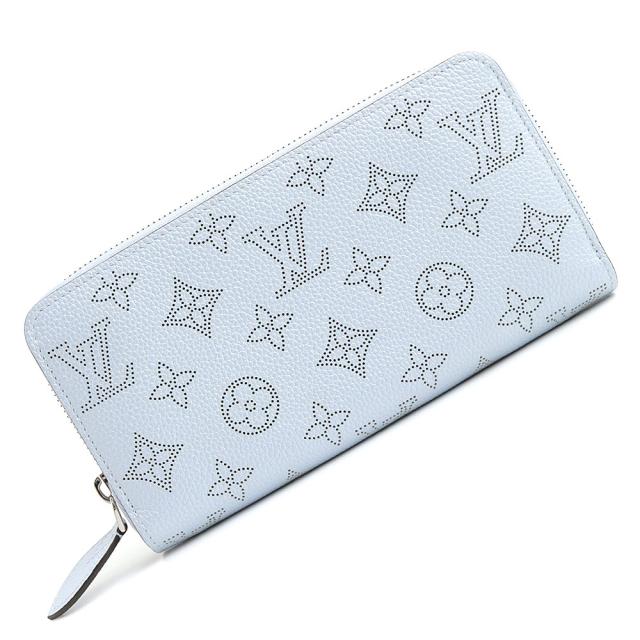（新品・未使用品）ルイ ヴィトン LOUIS VUITTON ジッピーウォレット ラウンドファスナー 長財布 モノグラムマヒナ レザー ブルーオランプ シルバー金具 M81643 箱付