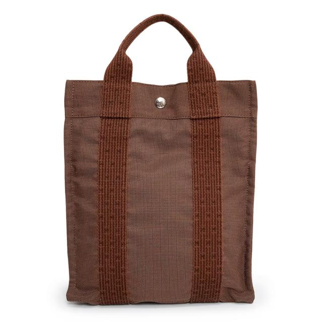 （美品）エルメス HERMES エールライン アド PM リュック デイパック バックパック キャンバス ショコラ ブラウン シルバー金具