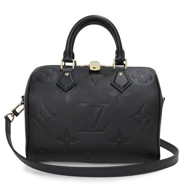 （新品・未使用品）ルイ ヴィトン LOUIS VUITTON スピーディ バンドリエール 25 ハンドバッグ モノグラムアンプラント レザー ノワール ブラック ゴールド金具 M58951 箱付