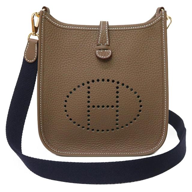 （未使用　展示品）エルメス HERMES エブリン エヴリン TPM アマゾン 16 ショルダーバッグ 斜め掛け トリヨンクレマンス レザー エトゥープ エトープ ブルーインディゴ  グレージュ ネイビー ゴールド金具 W刻印 箱付