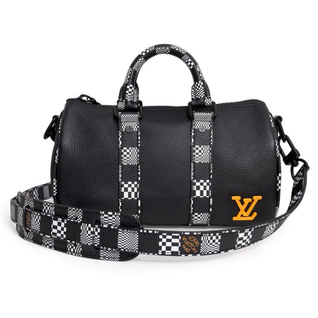 （新品・未使用品）ルイ ヴィトン LOUIS VUITTON シティ キーポル XS 2Way 斜め掛け ショルダー ハンドバッグ ダミエ ディストーテッド グレインレザー ノワール ブラック マットブラック金具 M80202 箱付