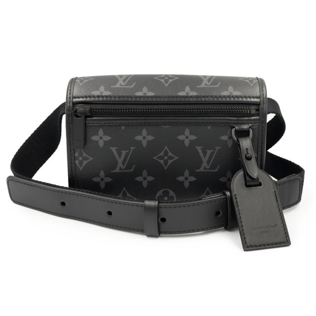 （新品・未使用品）ルイ ヴィトン LOUIS VUITTON ボスフォール ウェアラブル ウォレット ショルダーバッグ 斜め掛け モノグラムエクリプス レザー ブラック ブラック金具 M12599
