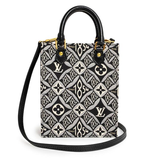 （未使用　展示品）ルイ ヴィトン LOUIS VUITTON プティット サックプラ 2Way 斜め掛け ショルダー ハンドバッグ モノグラムジャガード ブラック グレー ゴールド金具 M80484 箱付