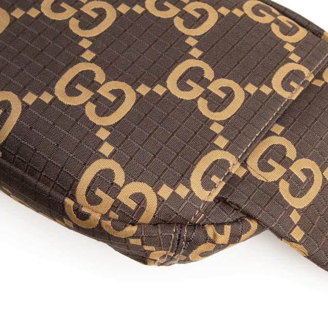 （新品・未使用品）グッチ GUCCI ベルトバッグ ウエストバッグ GGリップスナイロン リサイクルポリエステル ブラウン シルバー金具 767934_9