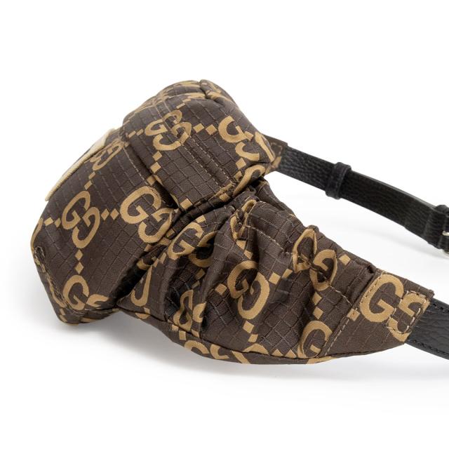 （新品・未使用品）グッチ GUCCI ベルトバッグ ウエストバッグ GGリップスナイロン リサイクルポリエステル ブラウン シルバー金具 767934_4