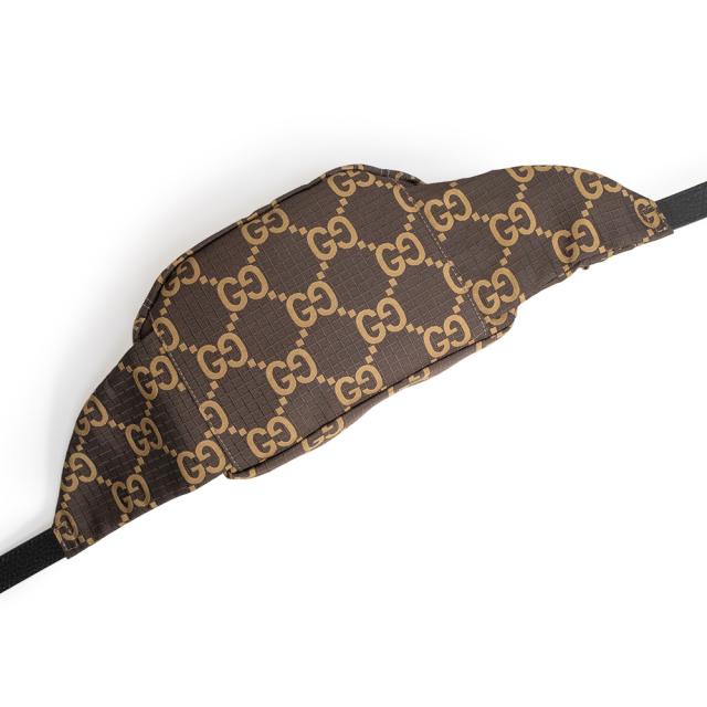 （新品・未使用品）グッチ GUCCI ベルトバッグ ウエストバッグ GGリップスナイロン リサイクルポリエステル ブラウン シルバー金具 767934_5