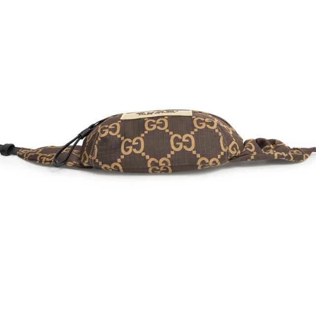 （新品・未使用品）グッチ GUCCI ベルトバッグ ウエストバッグ GGリップスナイロン リサイクルポリエステル ブラウン シルバー金具 767934_6