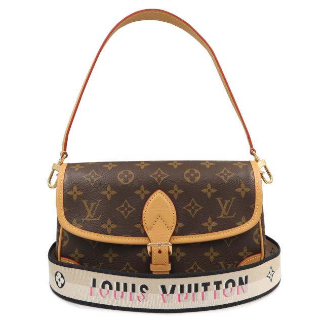 （新品・未使用品）ルイ ヴィトン LOUIS VUITTON M45985 ディアヌ 2Way 斜め掛け ショルダー ハンドバッグ モノグラム ヌメ革 レザー ノワール ブラック ブラウン ゴールド金具 箱付