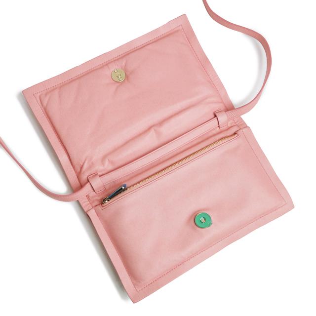 （未使用　展示品）Salvatore Ferragamo サルヴァトーレフェラガモ AU-22 ヴァラ VIVA BOW ビバ ボウ リボン カーフスキン ピンク レッド ショルダーバッグ 斜め掛け レザー ゴールド金具_2