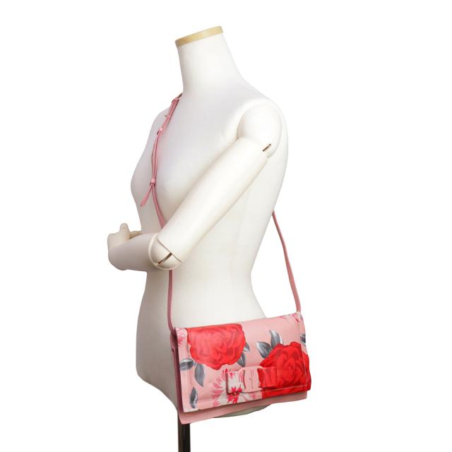 （未使用　展示品）Salvatore Ferragamo サルヴァトーレフェラガモ AU-22 ヴァラ VIVA BOW ビバ ボウ リボン カーフスキン ピンク レッド ショルダーバッグ 斜め掛け レザー ゴールド金具_8
