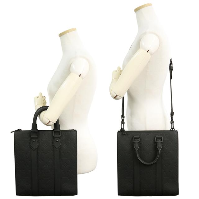 （未使用　展示品） LOUIS VUITTON ルイ ヴィトン M21884 サックプラ クロス トリヨンレザー ブラック ハンドバッグ ブラック金具 箱付_7