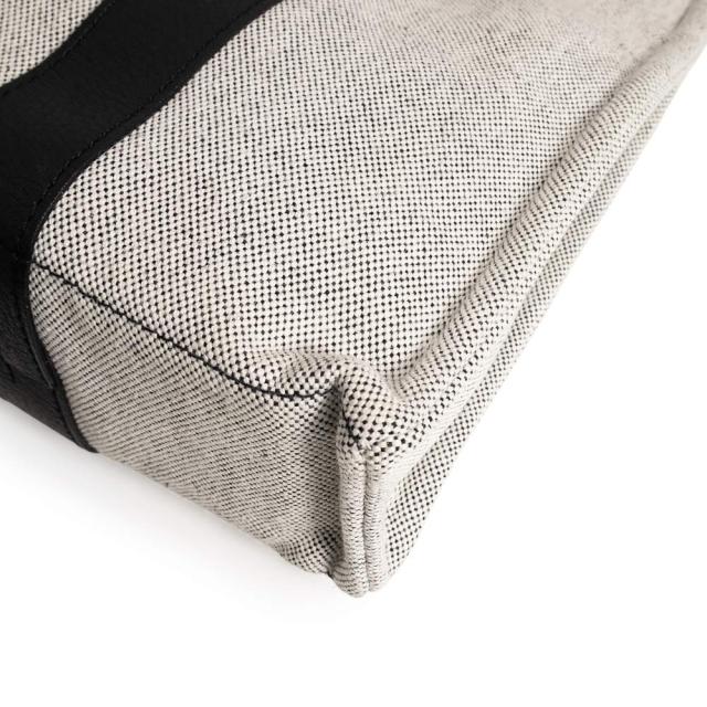 （美品）HERMES エルメス サックアーネ PM トワルアッシュ ネゴンダ グレー ブラック ハンドバッグ キャンバス レザー シルバー金具_9