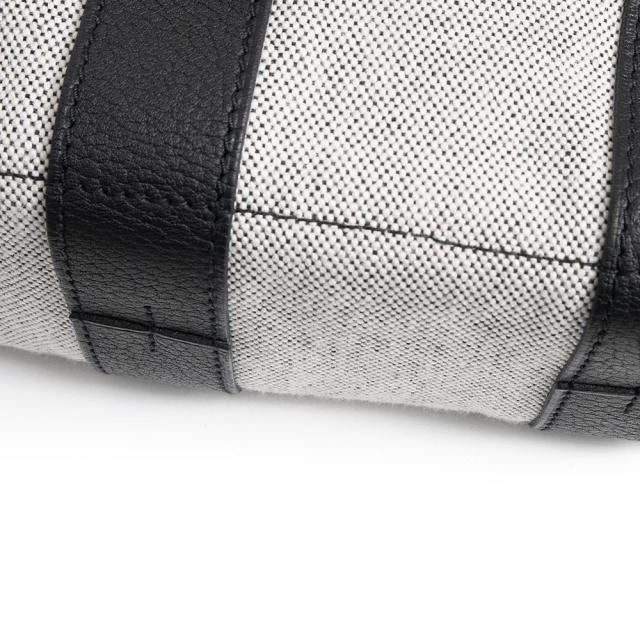 （美品）HERMES エルメス サックアーネ PM トワルアッシュ ネゴンダ グレー ブラック ハンドバッグ キャンバス レザー シルバー金具_11