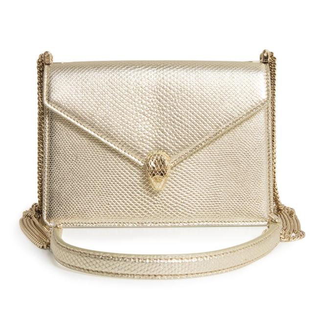 （未使用　展示品）ブルガリ BVLGARI セルペンティ チェーン ショルダーバッグ 斜め掛け モルテンカルングレザー ライトゴールド ゴールド金具 290545