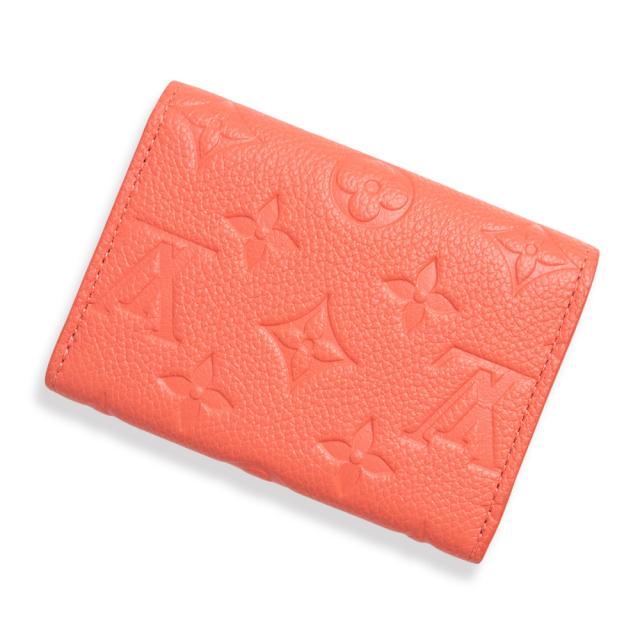 （未使用　展示品）LOUIS VUITTON ルイ ヴィトン M14508 ポルトモネ ロザリ モノグラムアンプラント スウィートコーラル サーモンピンク コインケース カードケース 名刺入れ 小銭入れ 財布 レザー ゴールド金具 箱付