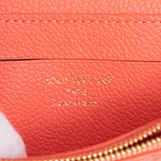 （未使用　展示品）LOUIS VUITTON ルイ ヴィトン M14508 ポルトモネ ロザリ モノグラムアンプラント スウィートコーラル サーモンピンク コインケース カードケース 名刺入れ 小銭入れ 財布 レザー ゴールド金具 箱付