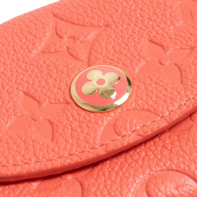 （未使用　展示品）LOUIS VUITTON ルイ ヴィトン M14508 ポルトモネ ロザリ モノグラムアンプラント スウィートコーラル サーモンピンク コインケース カードケース 名刺入れ 小銭入れ 財布 レザー ゴールド金具 箱付