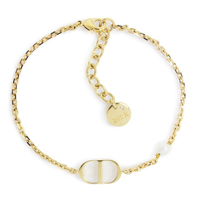 （新品・未使用品）Christian Dior クリスチャンディオール B1310PTCRS プチ Petit CD ロゴ パール ゴールド ブレスレット 箱付