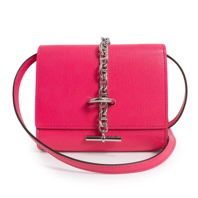 （新品・未当てはめる品）HERMES エルメス シェーヌダンクル シェーブルミゾール ローズショッキング K目じるし パウダーコンパクト ウォレット 二つ折り紙入れ シェブル なめし革 しろがね色金具 箱付