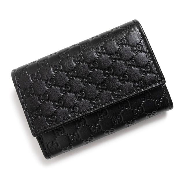 （未使用　展示品）GUCCI グッチ 295845 マイクログッチシマレザー ブラック コインケース 小銭入れ 財布 シルバー金具 箱付