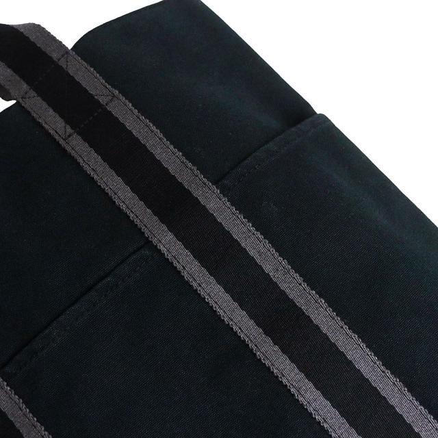 （中古）HERMES エルメス フールトゥ カバス コットンキャンバス ブラック グレー トート ハンドバッグ_10