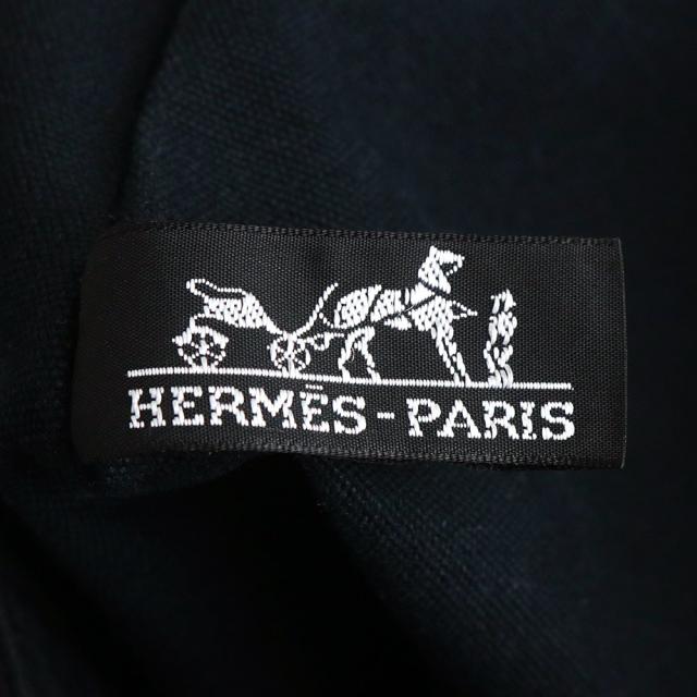 （中古）HERMES エルメス フールトゥ カバス コットンキャンバス ブラック グレー トート ハンドバッグ_7