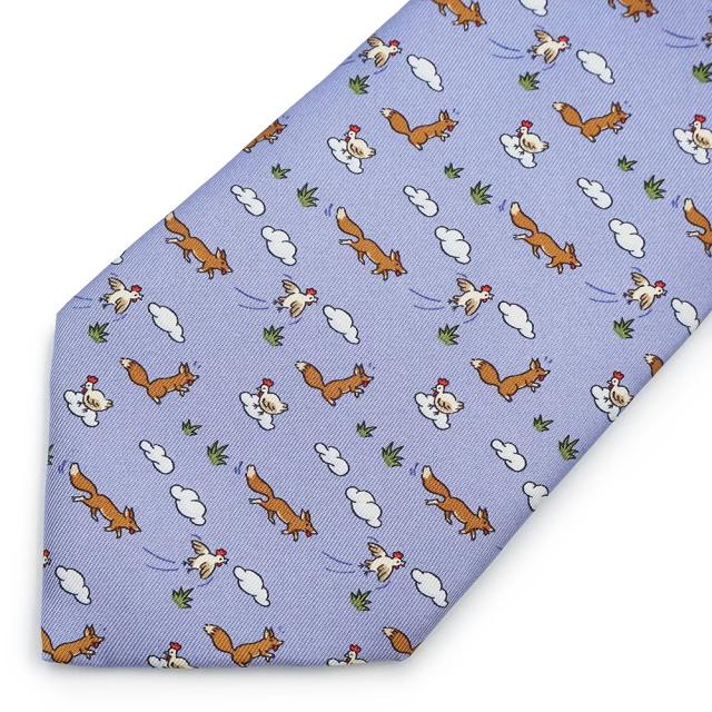新品・未使用品）HERMES エルメス アニマル キツネ ニワトリ シルク100