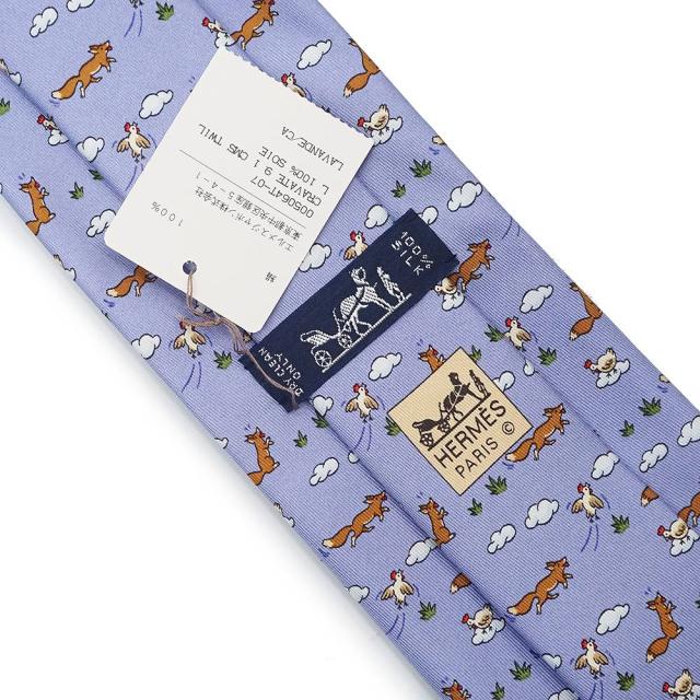 新品・未使用品）HERMES エルメス アニマル キツネ ニワトリ シルク100