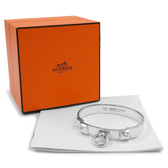 （中古）HERMES エルメス コリエドシアン SV925 スターリングシルバー バングル ブレスレット 保証書付き_1